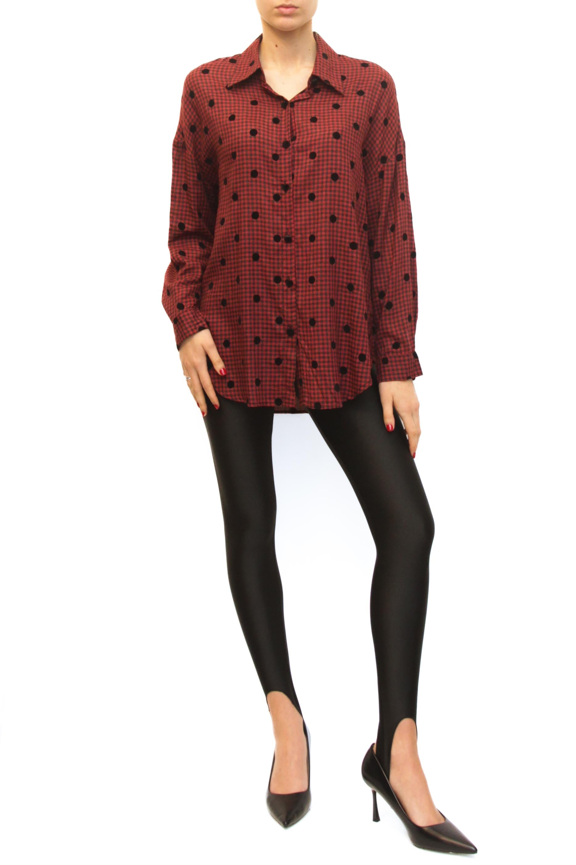 LEVH - Camicia Yvette - QUADRO ROSSO