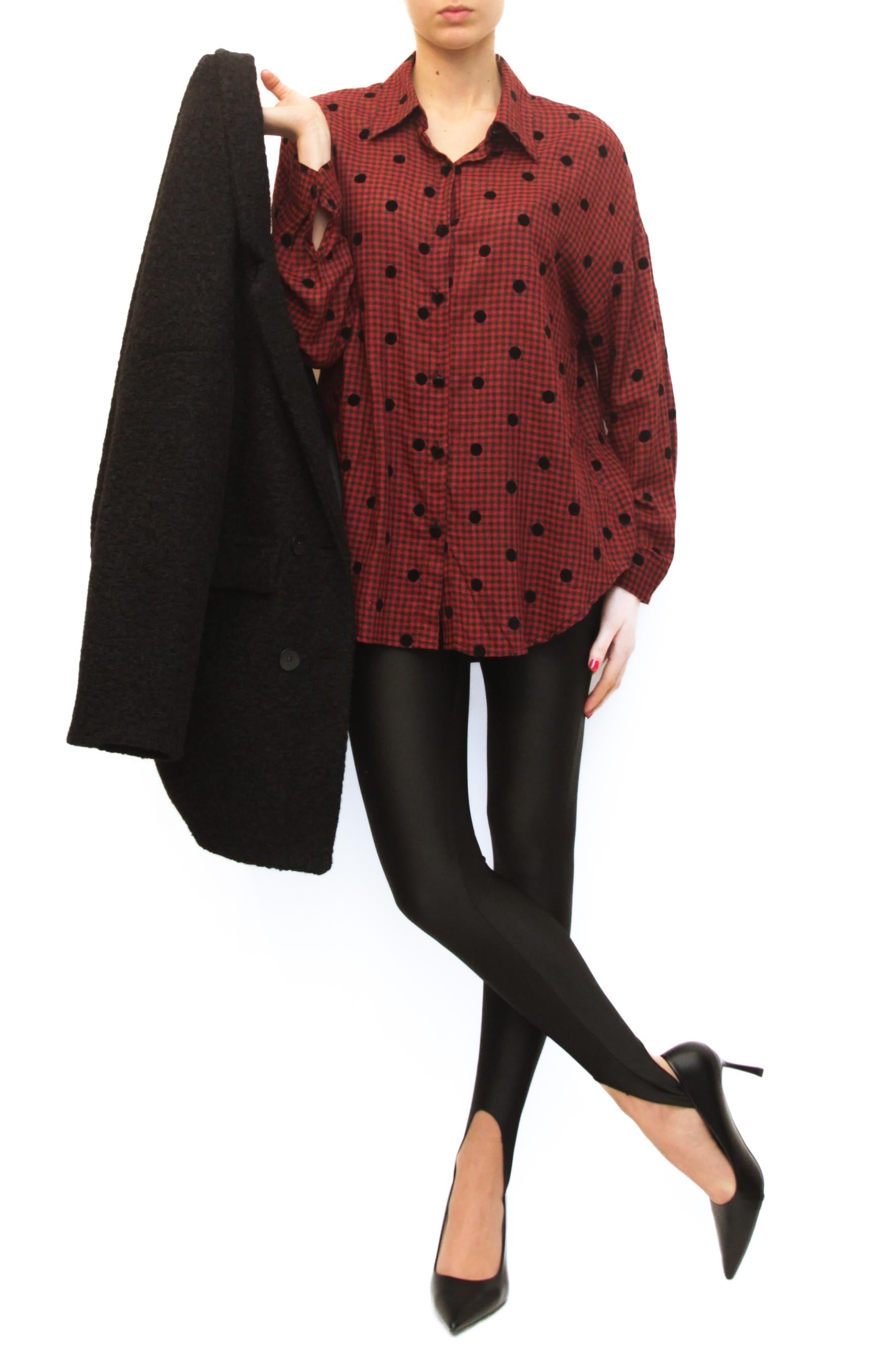 LEVH - Camicia Yvette - QUADRO ROSSO