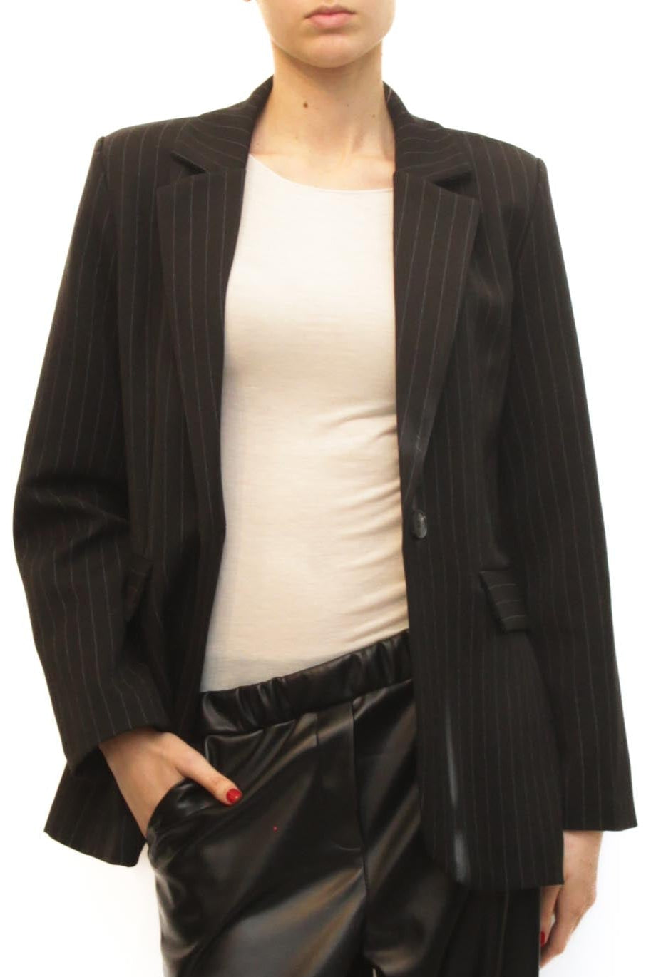 LEVH - Giacca Roxanne - GESSATO NERO